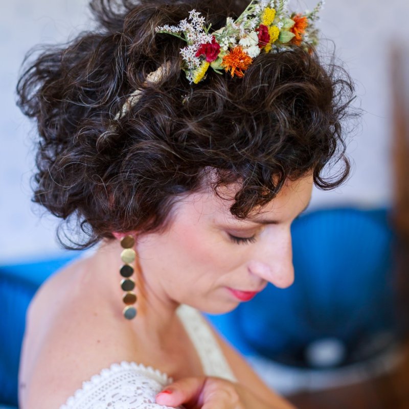 couronne fleurs séchées